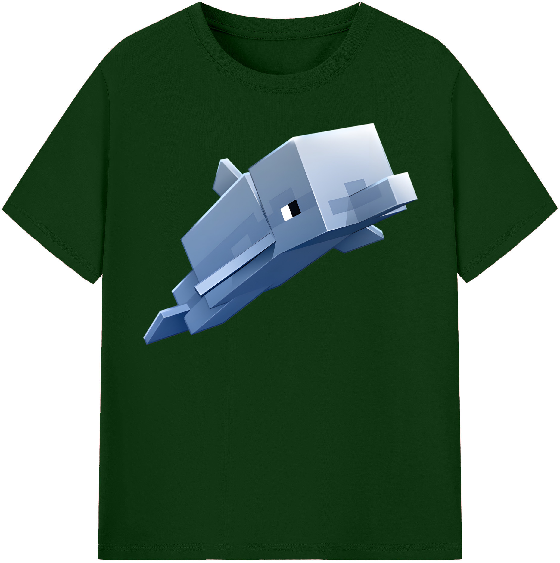 （画像用） マインクラフト ブロックの世界 Minecraft MC Block world 綿100％半袖Tシャツ（フロントプリント）